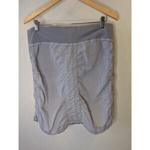 Wearables Gray Ruched Smocked Athletic Skirt Wide Waistband Large